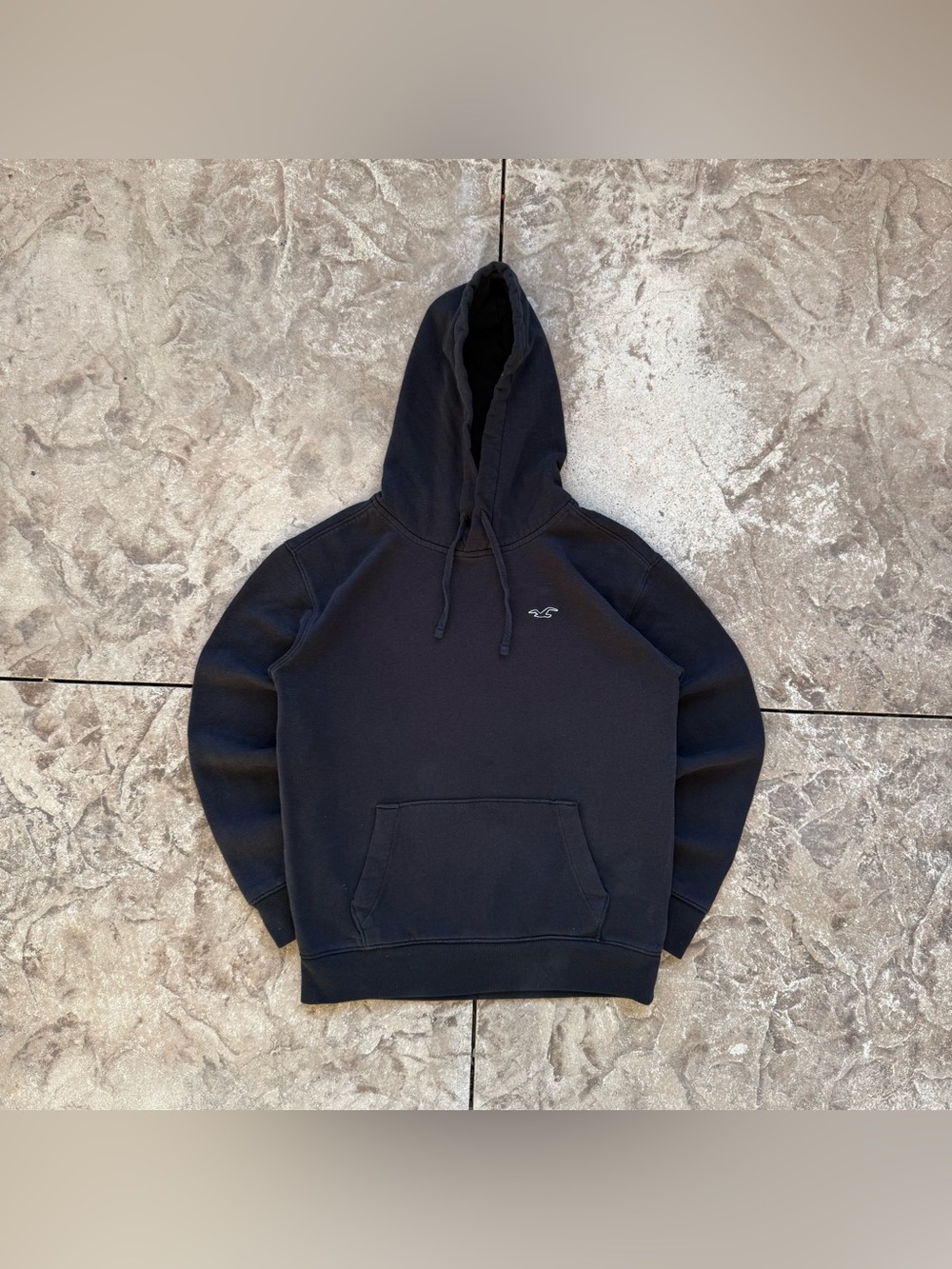 Hollister Black Embroidered Logo Hoodie Size XS